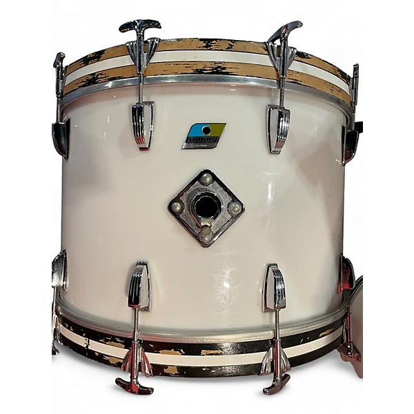 Vintage 1970s Ludwig 6 Piece Power Factory White Drum Kit
