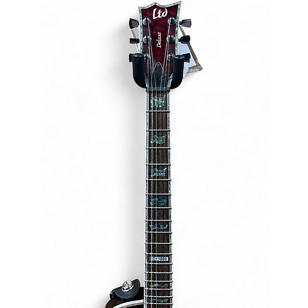 Used ESP LTD EC1000 Trans Crimson Red Solid Body Electric Guitar