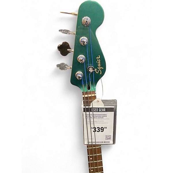 Used Squier Paranormal Rascal Sherwood Green Electric Bass Guitar