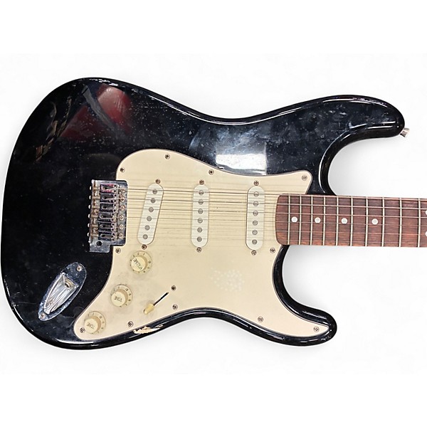 Used Squier Bullet Stratocaster Black Solid Body Electric Guitar