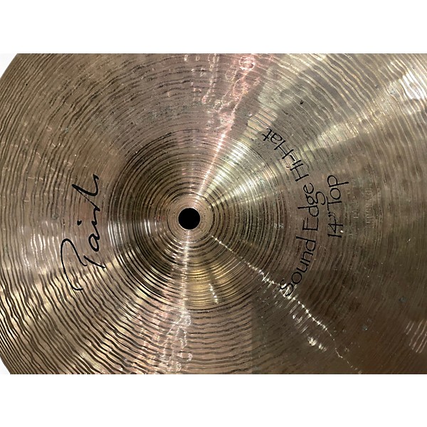 Used Paiste 14in Signature Hi Hats Sound Edge Top and Power Bottom Cymbal