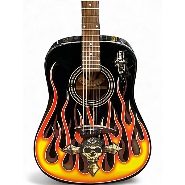 Used Dean BM Player Flame Acoustic Guitar