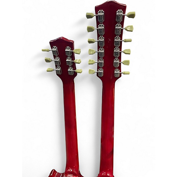 Used Cozart DOUBLE NECK SG Red Solid Body Electric Guitar