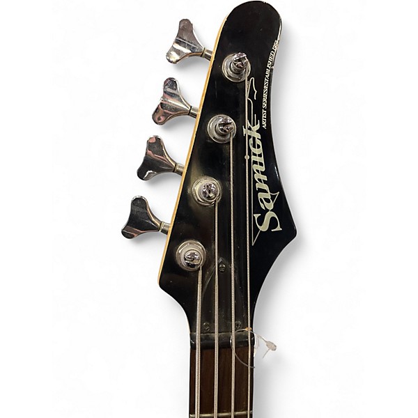 Used Samick BASS GUITAR TRANSPARENT GREEN Electric Bass Guitar