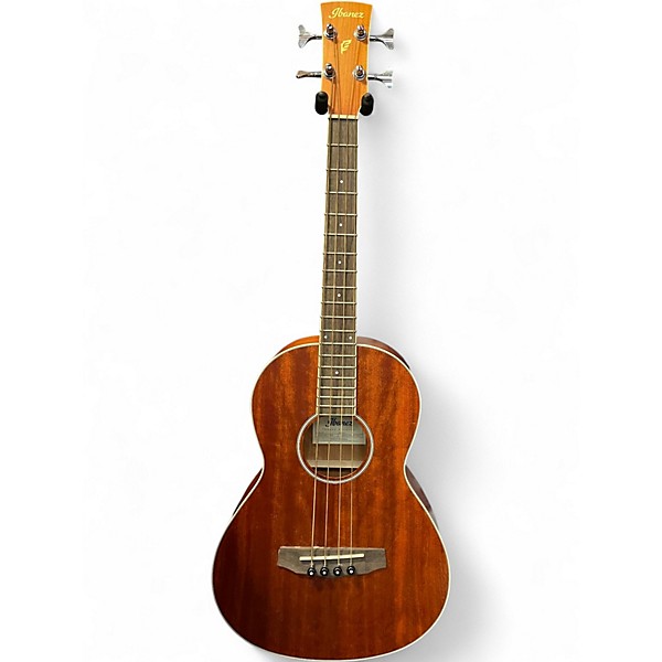 Used Ibanez PNB14E-OPN Worn Natural Acoustic Bass Guitar