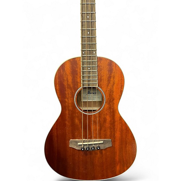 Used Ibanez PNB14E-OPN Worn Natural Acoustic Bass Guitar