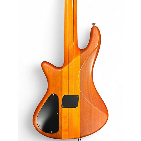 Used Schecter Guitar Research Stiletto Studio 5 String Honey Satin Electric Bass Guitar