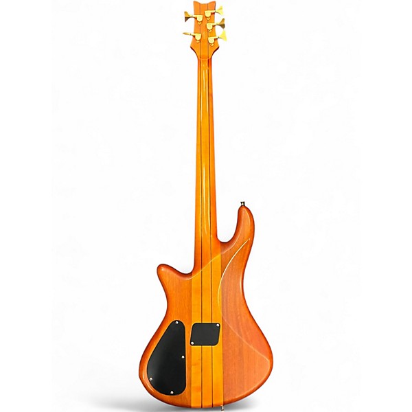 Used Schecter Guitar Research Stiletto Studio 5 String Honey Satin Electric Bass Guitar