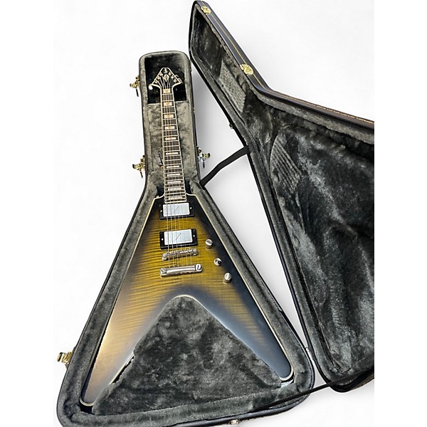 Used Epiphone PROPHECY FLYING V YELLOW TIGER EYE Solid Body Electric Guitar