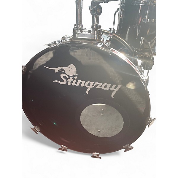 Used Stingray 5 Piece Fiberglass 5 Piece Purple Drum Kit
