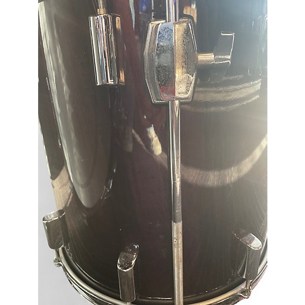 Used Stingray 5 Piece Fiberglass 5 Piece Purple Drum Kit