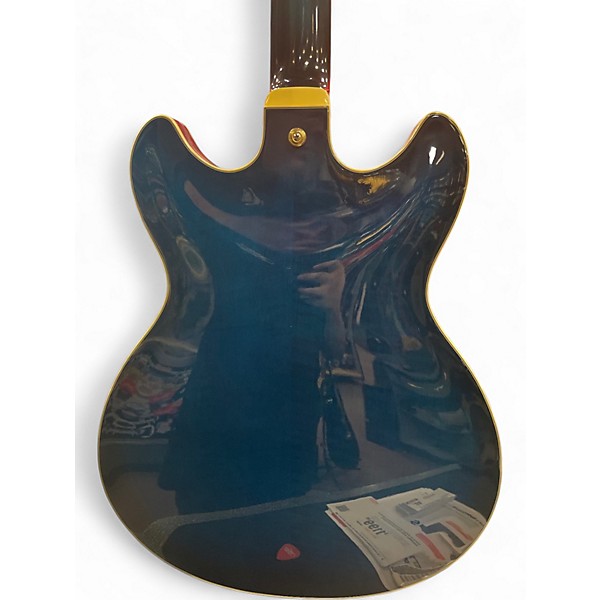 Used Ibanez AS93 Artcore Blue Burst Hollow Body Electric Guitar
