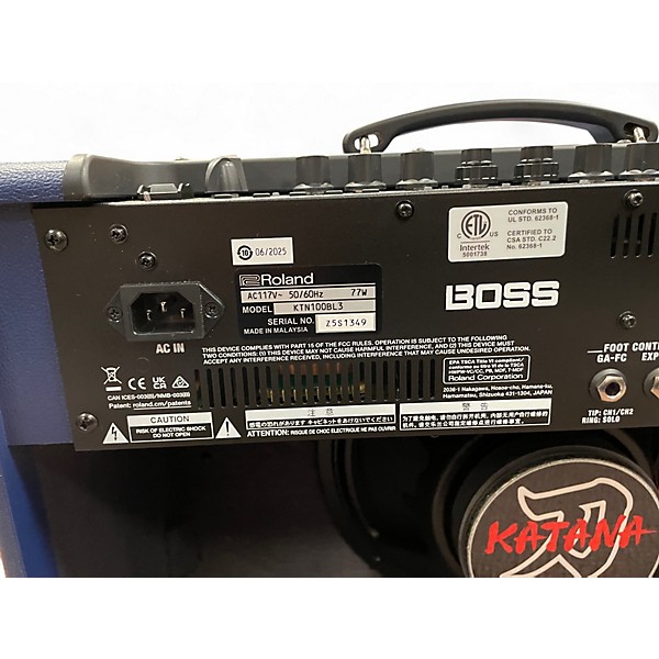 Used BOSS Katana 100 100W 1X12 Guitar Combo Amp