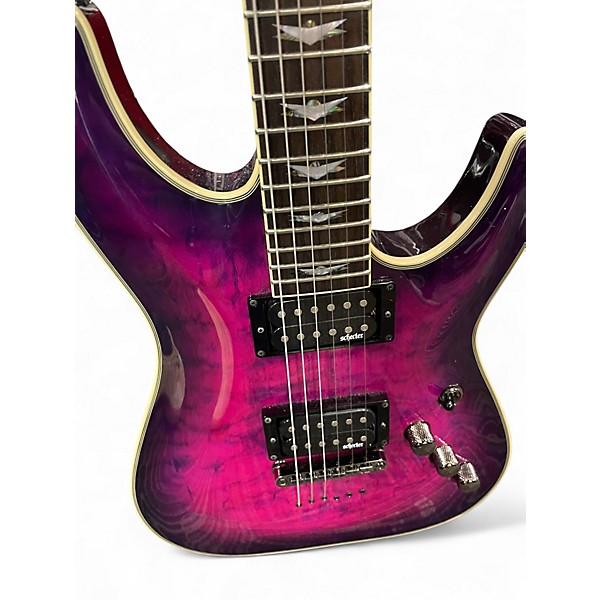 Used Schecter Guitar Research Omen Extreme 6 Electric Magenta Solid Body Electric Guitar