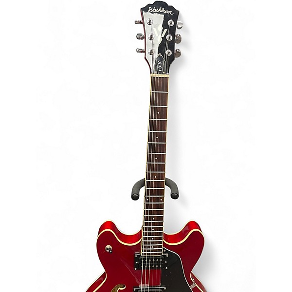 Used Washburn HB30 Candy Apple Red Hollow Body Electric Guitar