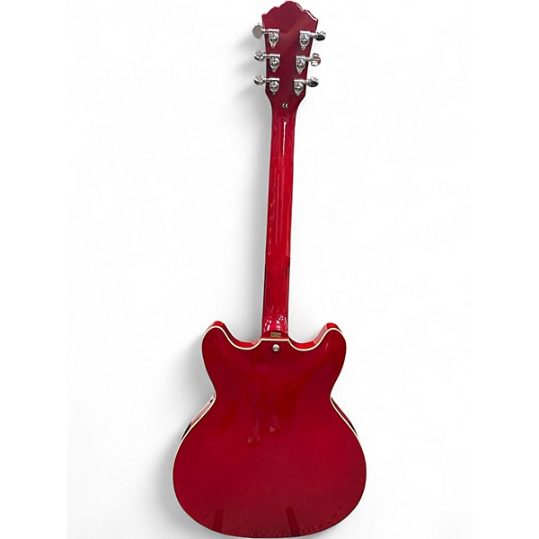 Used Washburn HB30 Candy Apple Red Hollow Body Electric Guitar