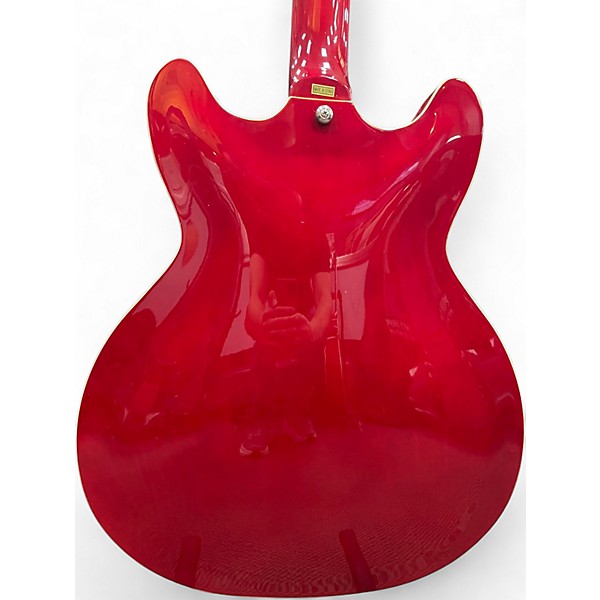 Used Washburn HB30 Candy Apple Red Hollow Body Electric Guitar