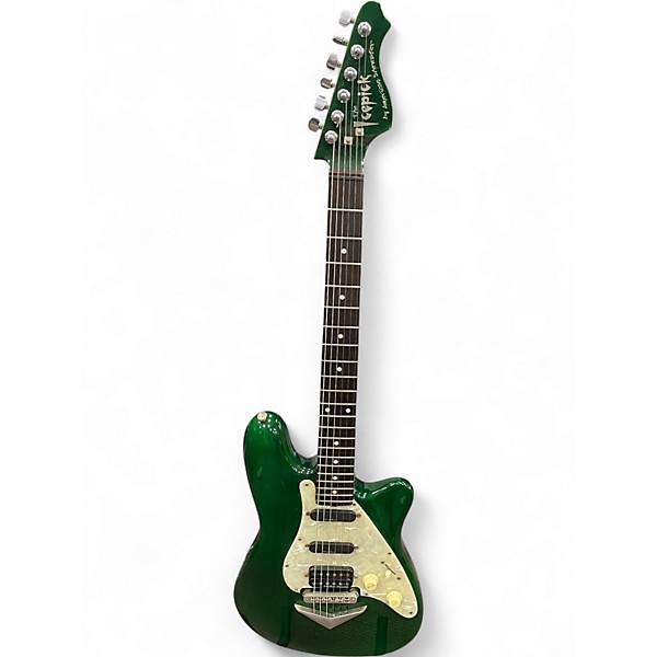 Used American Showster the icepick Trans Green Solid Body Electric Guitar