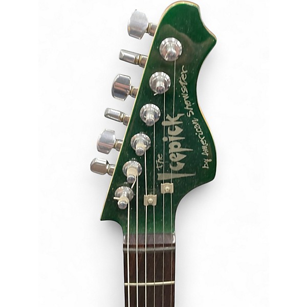 Used American Showster the icepick Trans Green Solid Body Electric Guitar