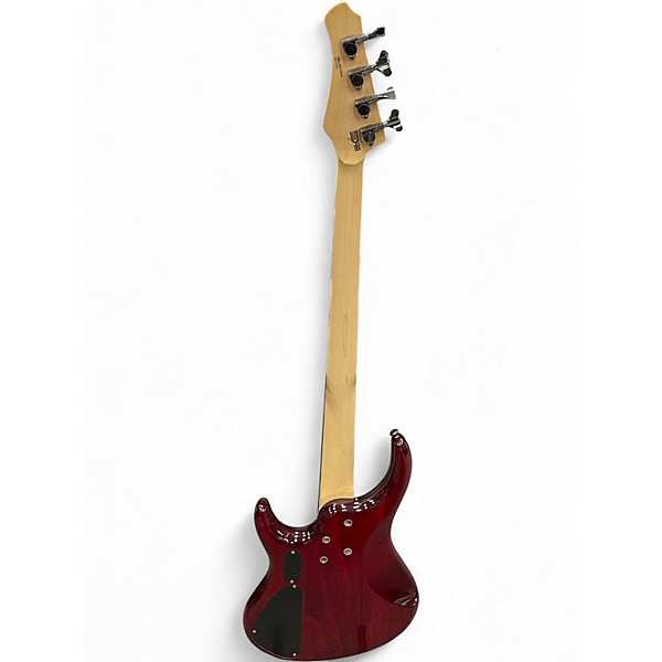 Used MTD Kingston Heir Crimson Red Trans Electric Bass Guitar