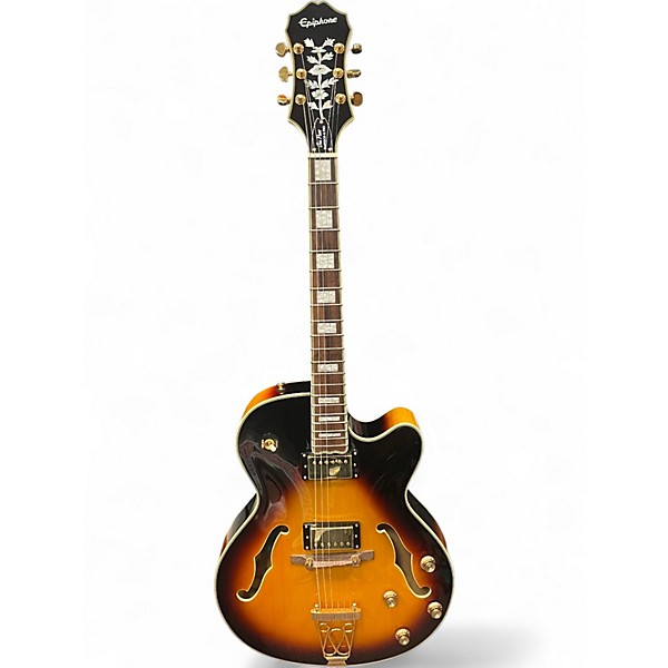 Used Epiphone Joe Pass Emperor II Vintage Sunburst Hollow Body Electric Guitar