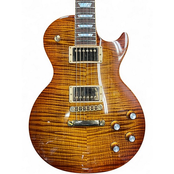 Used 2017 Gibson Les Paul Standard Premium Plus Double Bound 51/150 Tiger Burst Solid Body Electric Guitar