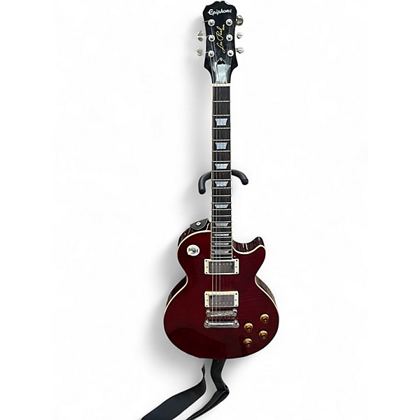 Used Epiphone Les Paul Standard Pro Crimson Red Trans Solid Body Electric Guitar