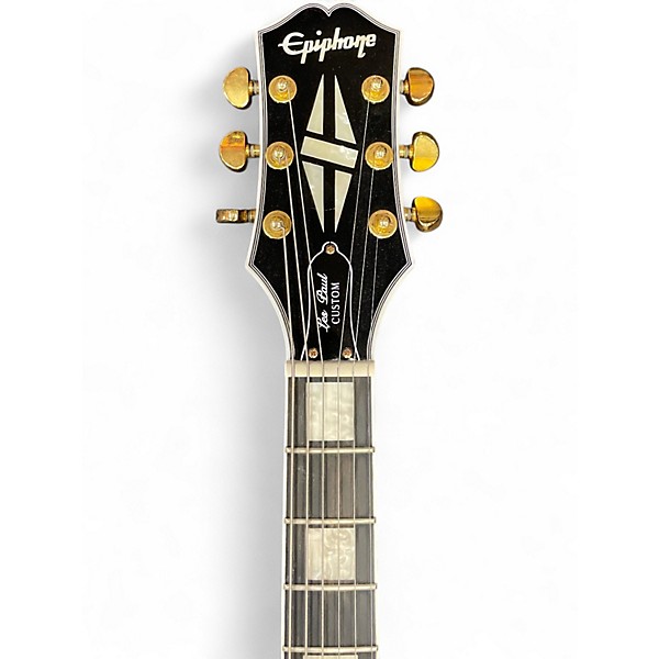 Used Epiphone Les Paul Custom BLACK Solid Body Electric Guitar