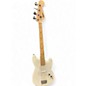 Used Squier Bronco White Electric Bass Guitar thumbnail