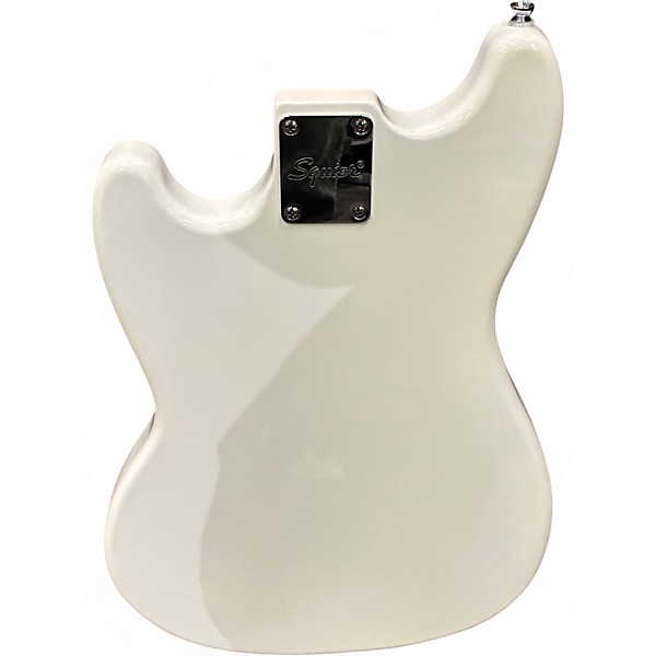 Used Squier Bronco White Electric Bass Guitar