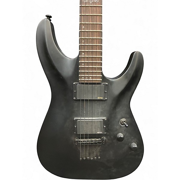 Used Schecter Guitar Research C1 Platinum BLACKOUT Flat Black Solid Body Electric Guitar