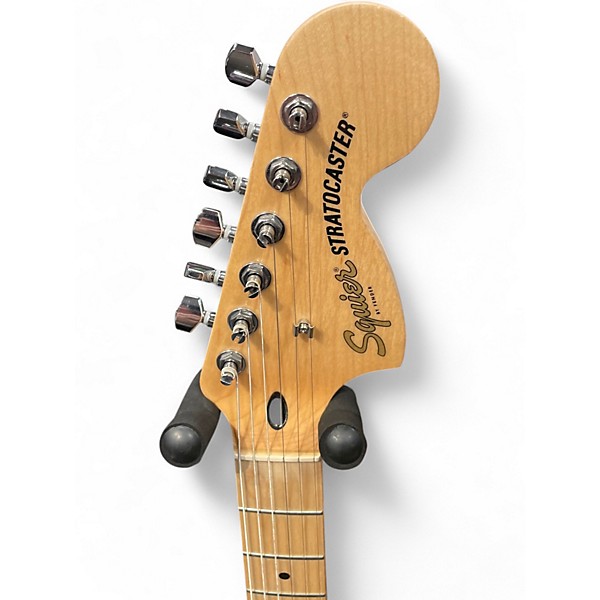 Used Squier AFFINITY SERIES STRATOCASTER FMT HSS BLACK BURST Solid Body Electric Guitar