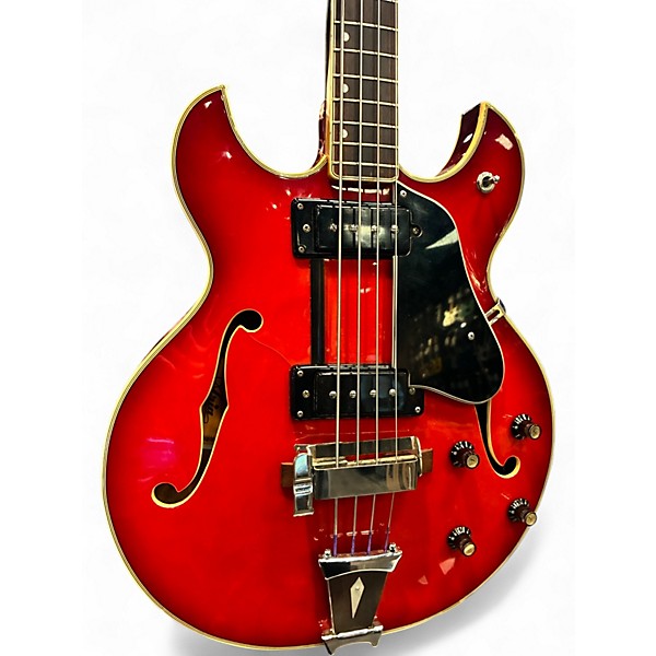 Used Aria 5020 Candy Apple Red Electric Bass Guitar