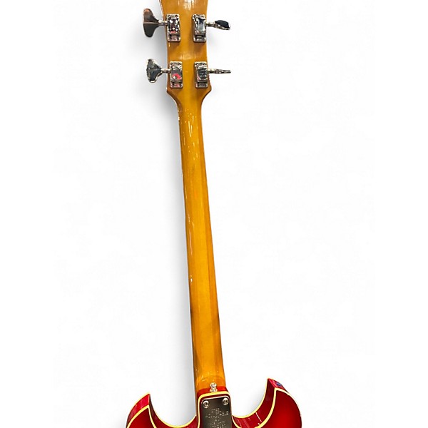 Used Aria 5020 Candy Apple Red Electric Bass Guitar