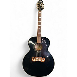 Used Epiphone EJ200 Black Acoustic Guitar
