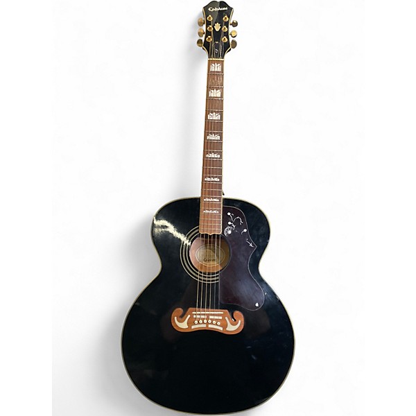 Used Epiphone EJ200 Black Acoustic Guitar