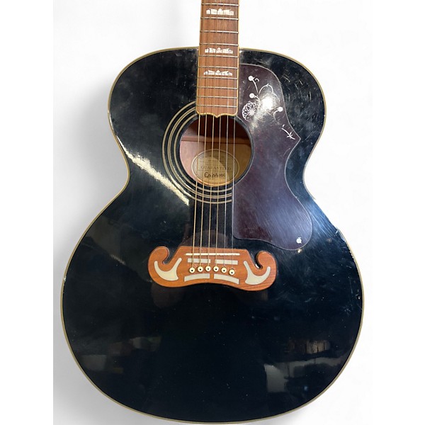 Used Epiphone EJ200 Black Acoustic Guitar