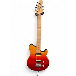 Used Sterling by Music Man Axis AX3QM SPECTRUM RED Solid Body Electric Guitar