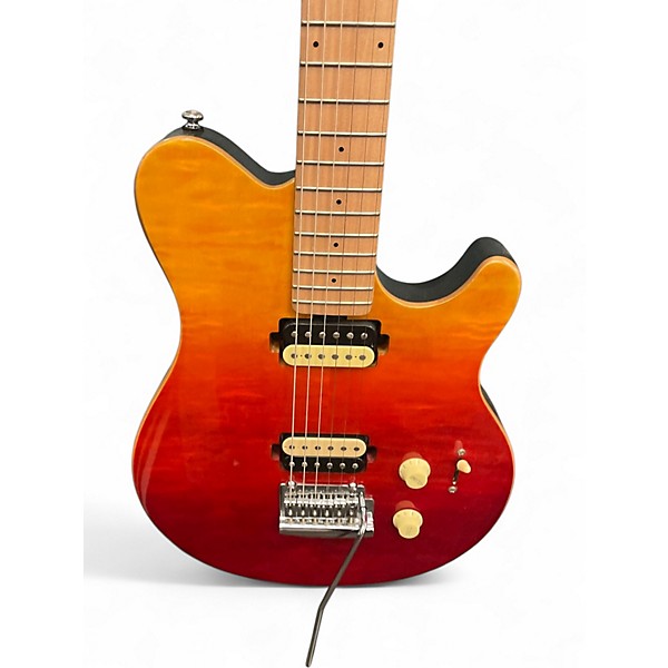 Used Sterling by Music Man Axis AX3QM SPECTRUM RED Solid Body Electric Guitar