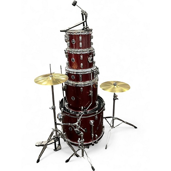 Used PDP by DW 5 Piece ENCORE 5 RED SPARKLE Drum Kit
