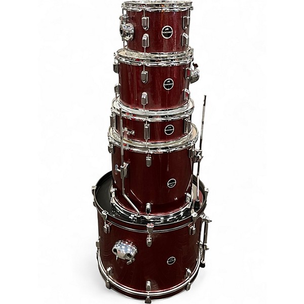 Used PDP by DW 5 Piece ENCORE 5 RED SPARKLE Drum Kit