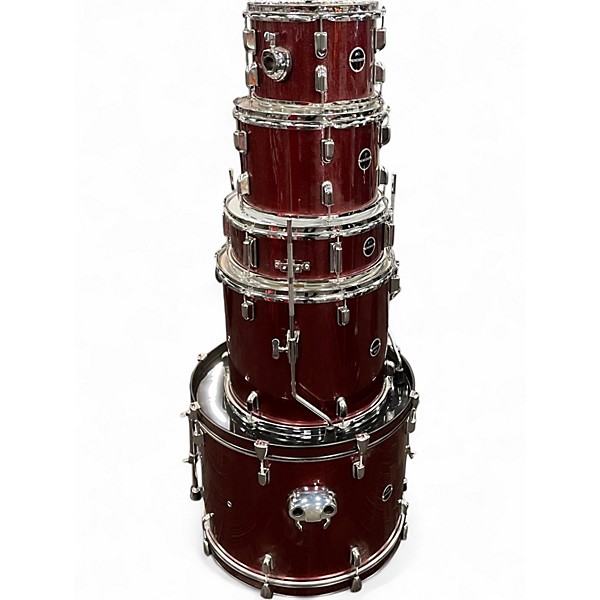 Used PDP by DW 5 Piece ENCORE 5 RED SPARKLE Drum Kit