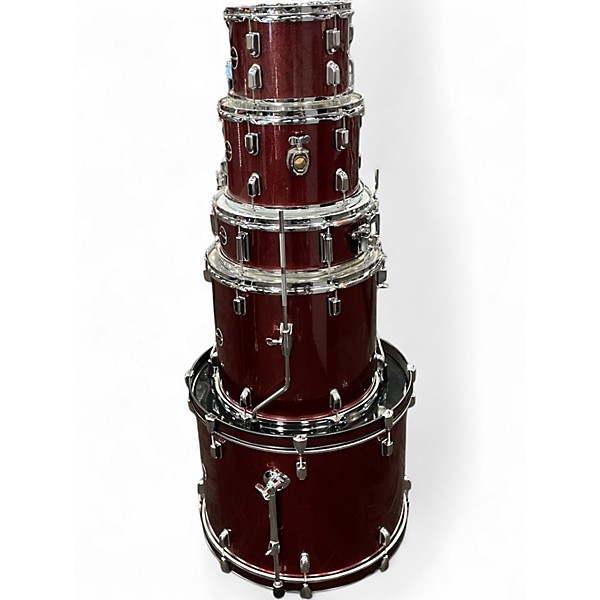 Used PDP by DW 5 Piece ENCORE 5 RED SPARKLE Drum Kit