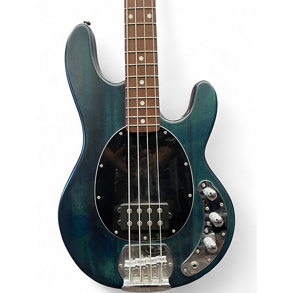 Used Sterling by Music Man S.U.B. Ray4 Trans Blue Satin Electric Bass Guitar