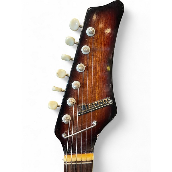Vintage 1960s Decca 6 STRING ELECTRIC BURST Solid Body Electric Guitar