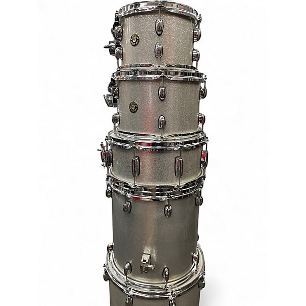 Used Gretsch Drums 6 Piece Catalina Silver Sparkle Drum Kit