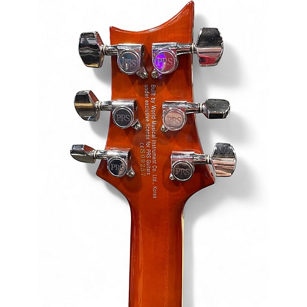 Used PRS ZEBRA WOOD SE CUSTOM 24 Cherry Sunburst Solid Body Electric Guitar