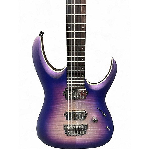 Used Ibanez RGA61AL Indigo Aurora Burst Flat Solid Body Electric Guitar