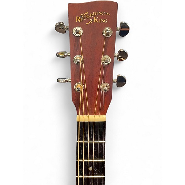 Used Recording King Road King PRO Grand Auditorium Trans Brown Acoustic Electric Guitar