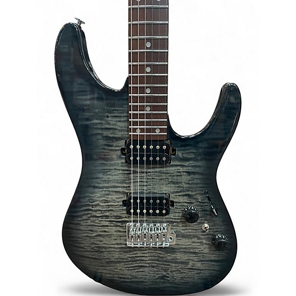 Used Sterling by Music Man Luke Flame Blue Burst Solid Body Electric Guitar